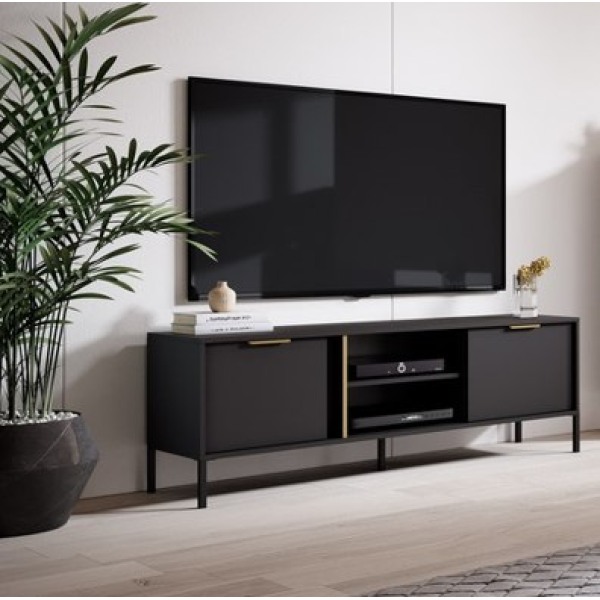 NOVA| מזנון מעץ MDF צבוע בתנור ונגיעות פורניר אלון טבעי, אוקטו סטייל