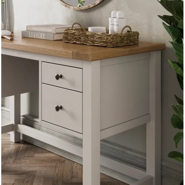 ROZA| שידת איפור מעץ אלון טבעי מלא ועץ MDF, אוקטו סטייל