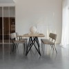 ⁦OCEAN-B| כסא אוכל מרופד עם ידית מברזל אל-חלד⁩ – תמונה ⁦5⁩